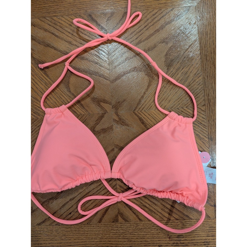 No Boundaries Padded Orange Bikini Top Juniors Large 11-13 Swimsuit Top